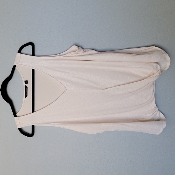 H by Halston Clean Girl cream v neck sleeveless blouse 1X - Picture 1 of 9
